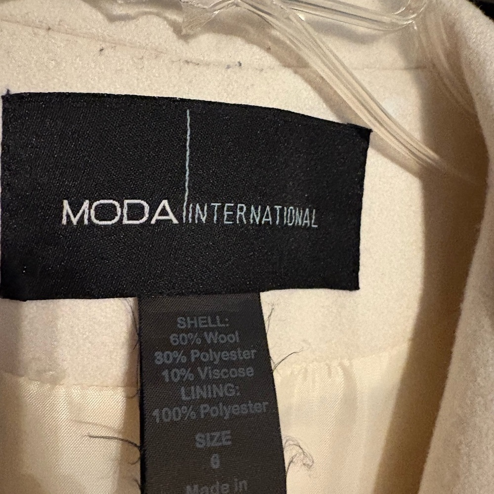 Moda International Ivory Wool Blend Jacket
